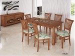 Conjunto Mesa de Jantar Miller Interiores Hannover Anthurium com 06 Cadeiras 1.60 x 0.90 Retangular